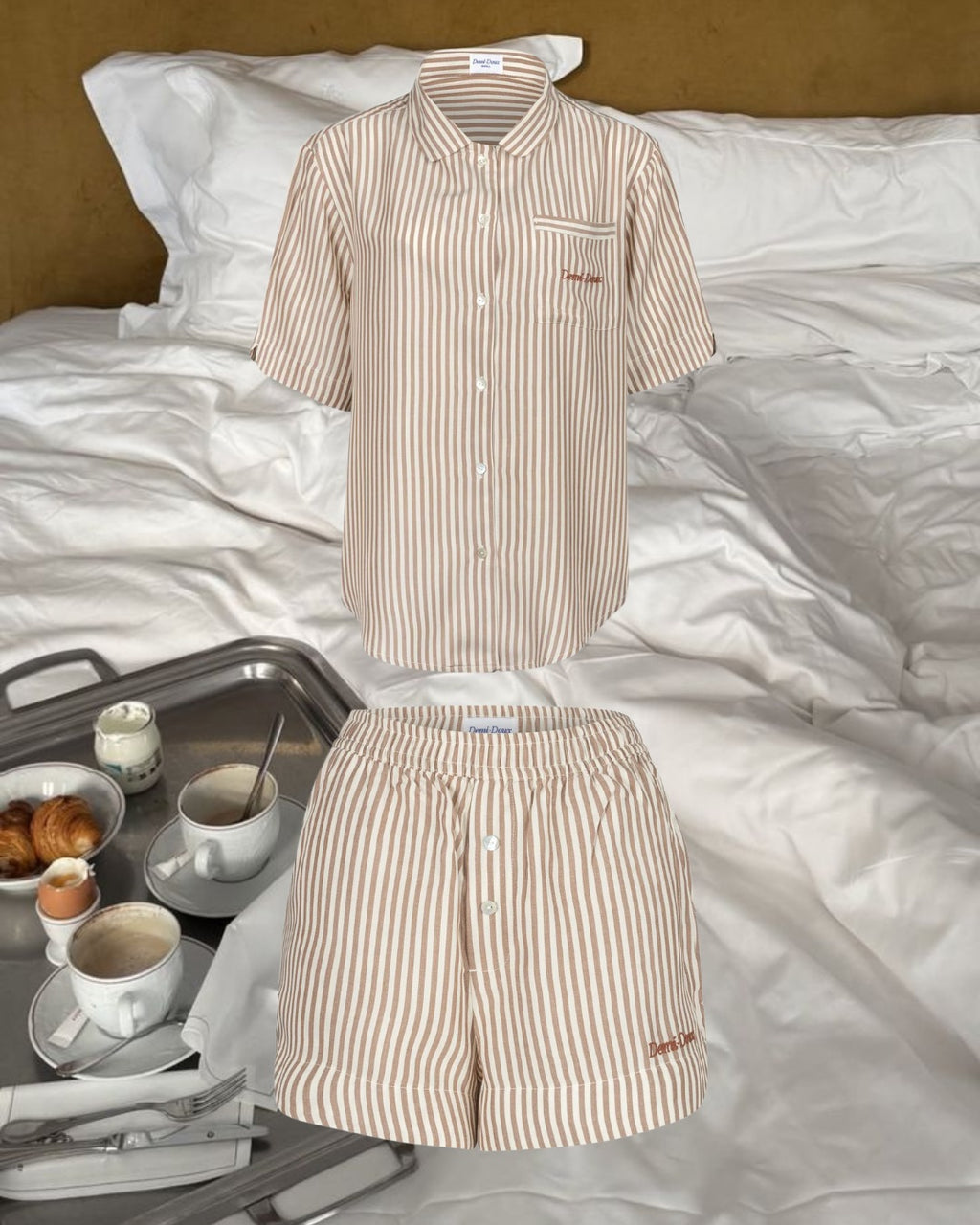 The Nicole  short PJ Set - Taupe