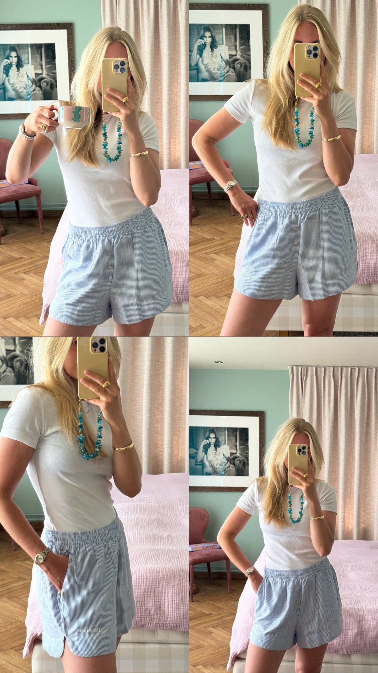 The Carice short PJ Set - Classic blue