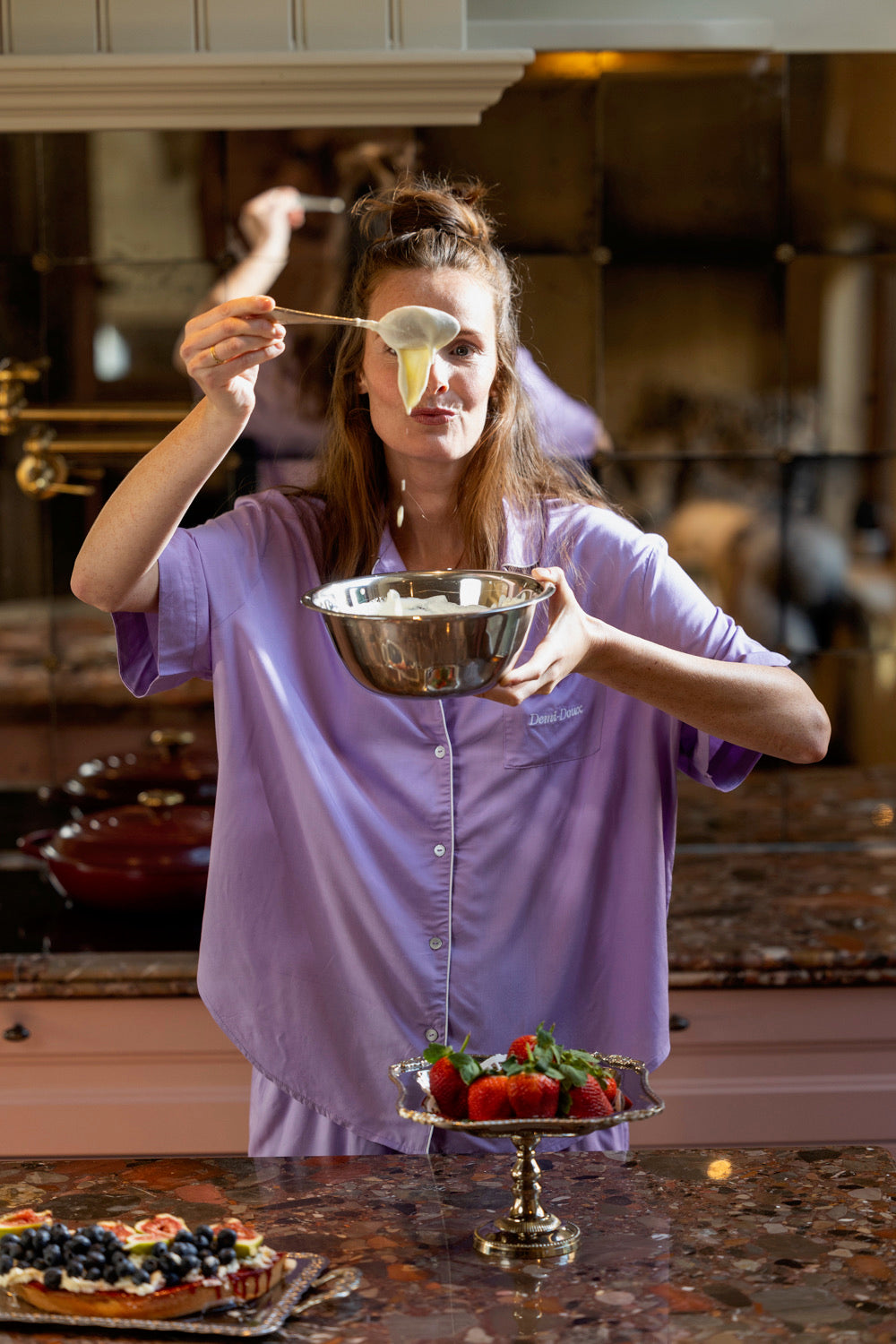 The Laurina  short PJ Set - Purple