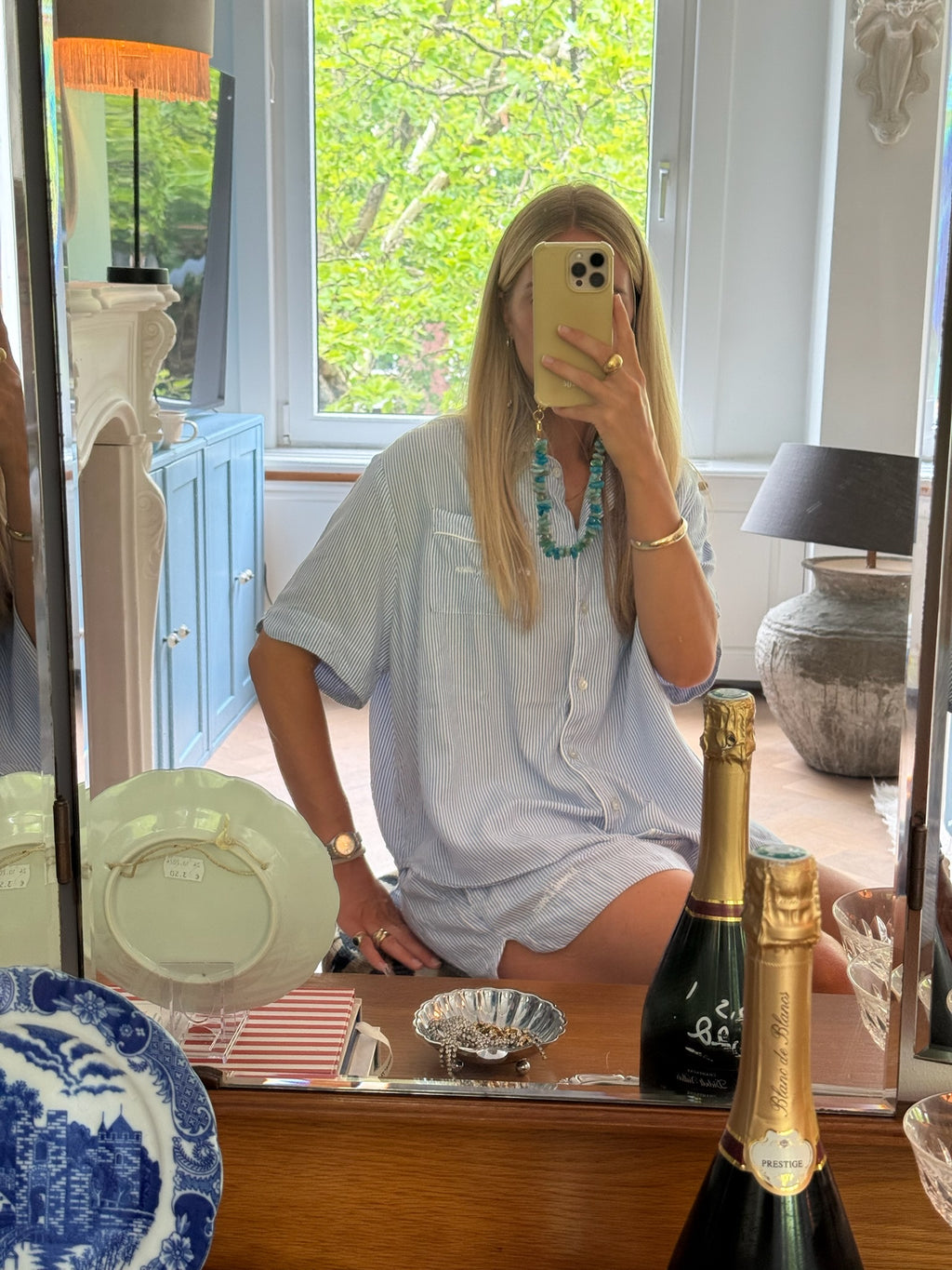 The Carice short PJ Set - Classic blue