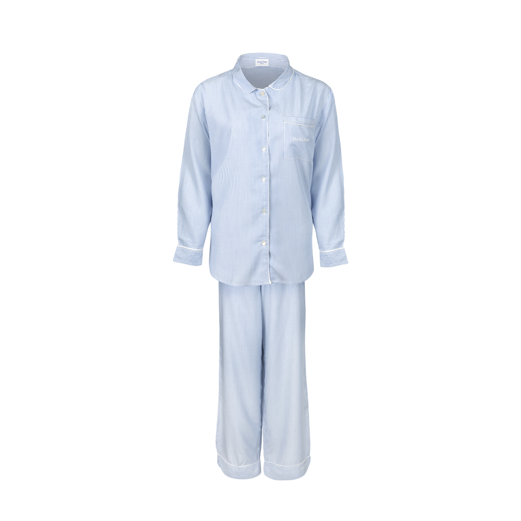 The Sophie long PJ Set - Classic blue