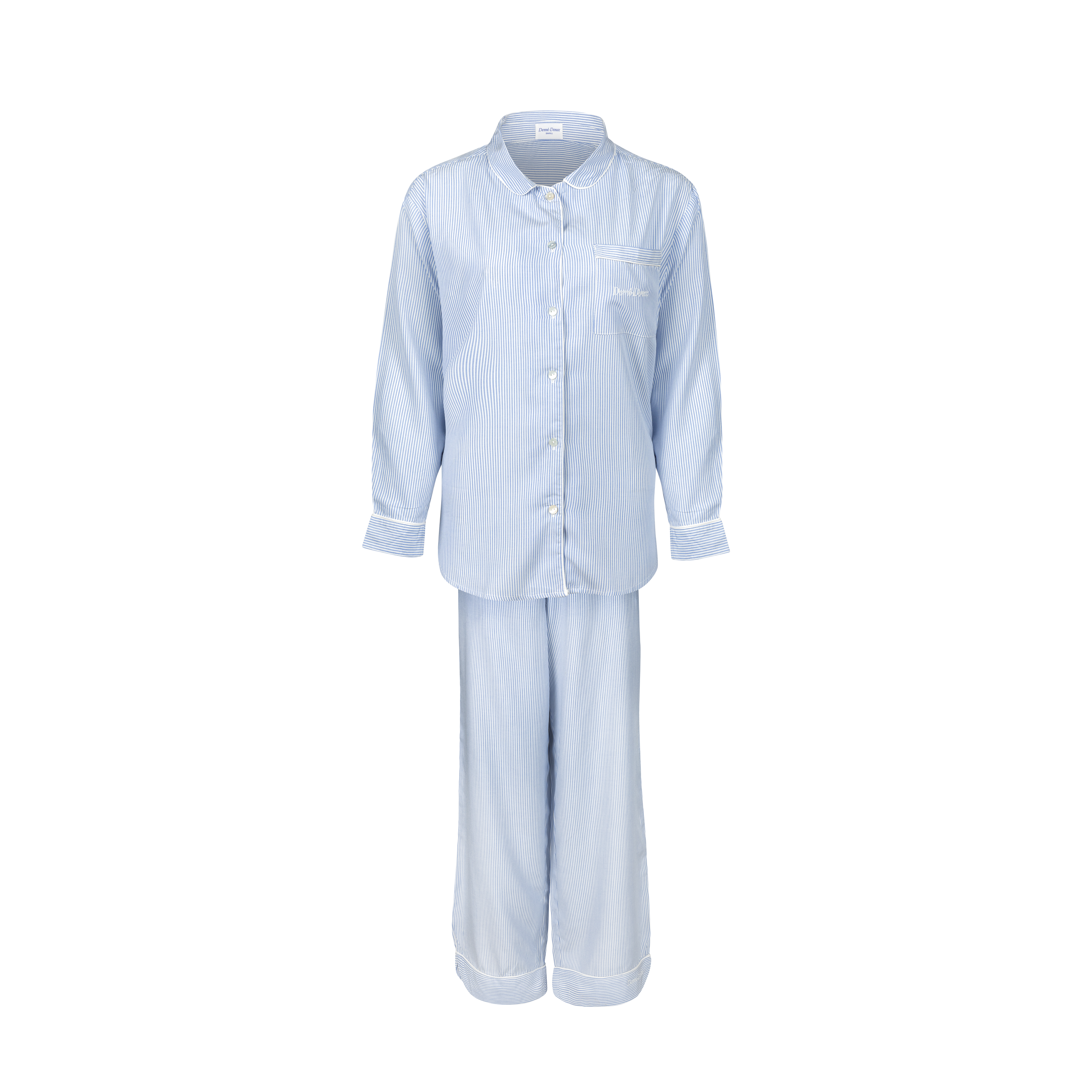 The Sophie long PJ Set - Classic blue