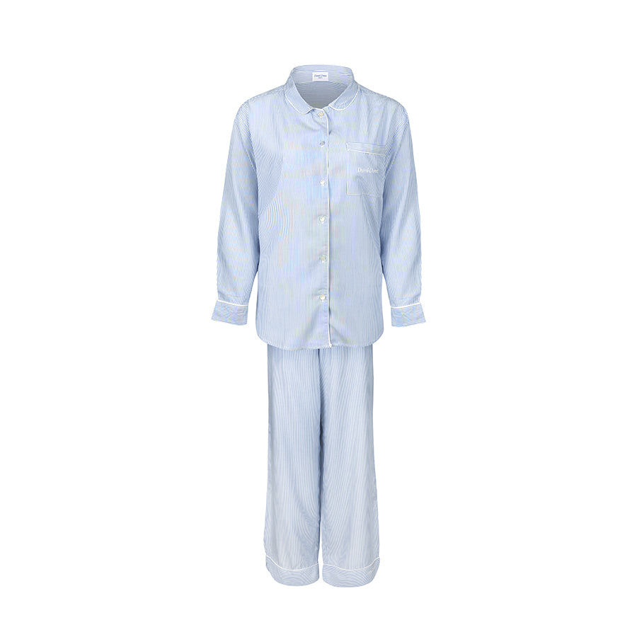 The Sophie long PJ Set - Classic blue