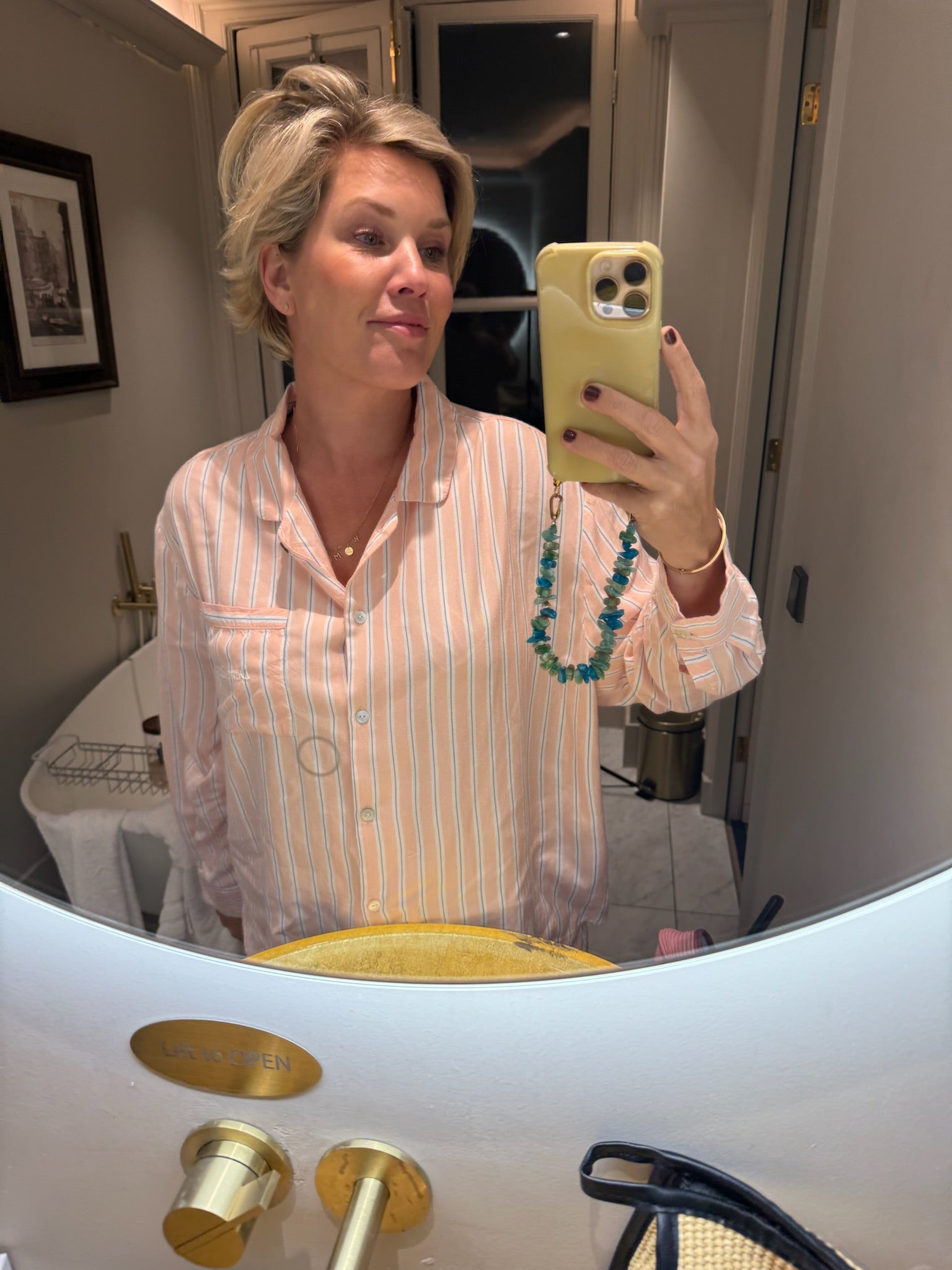 The Marie long PJ Set - Peach