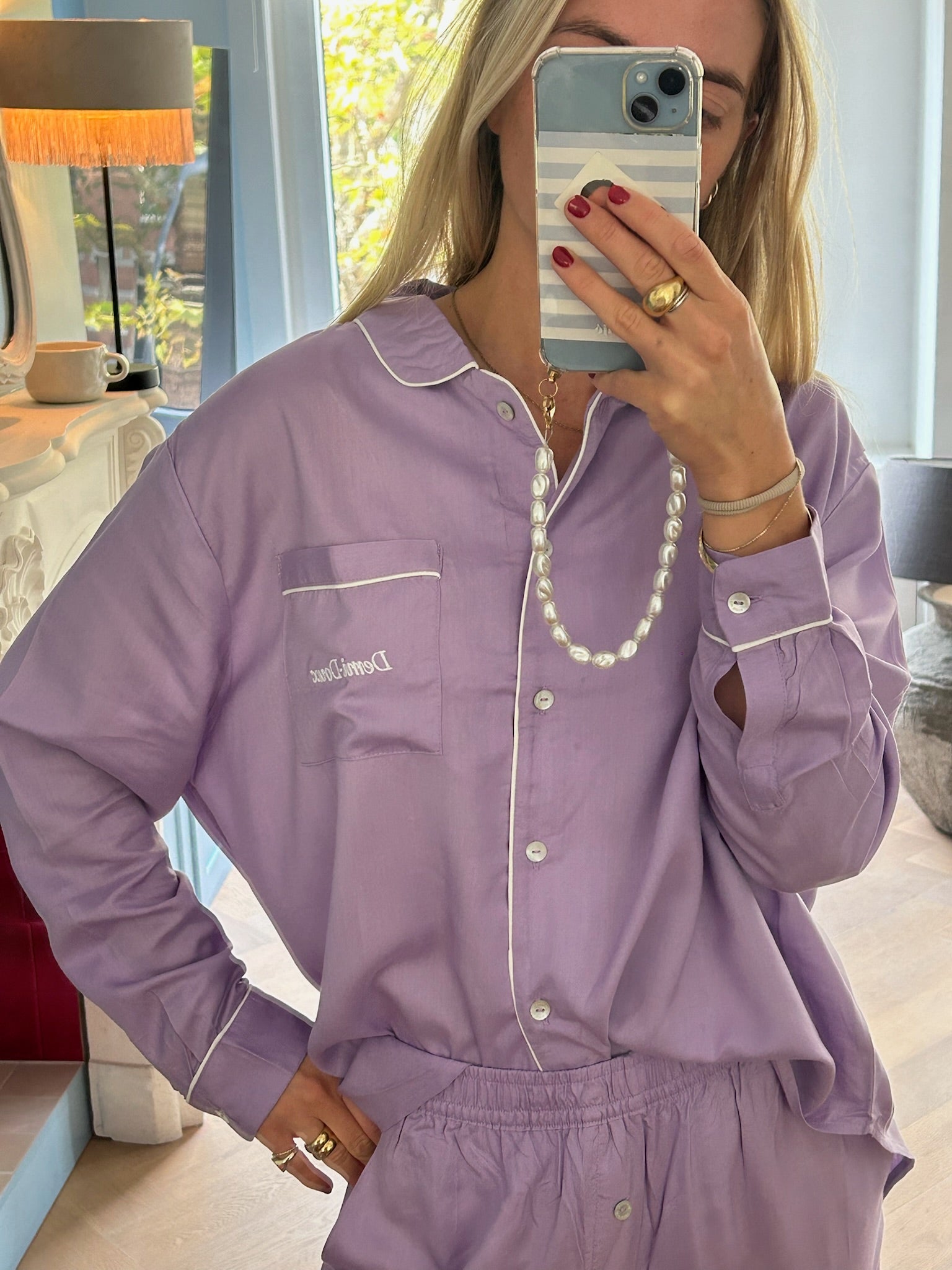 The Laurence long PJ set - Purple