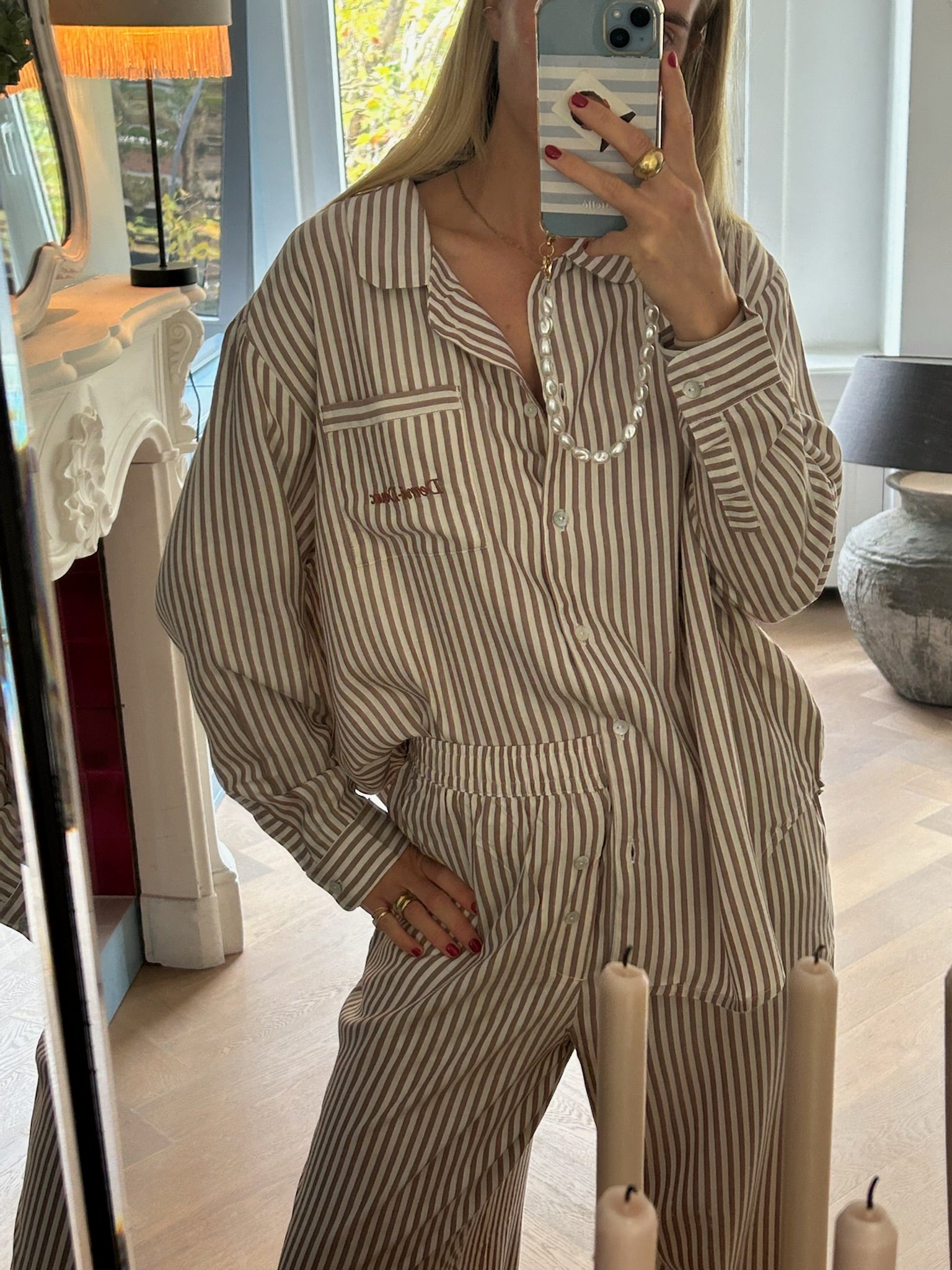 The Charlotte Long PJ Set — Taupe